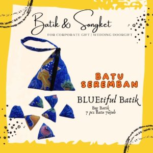Batu Seremban Songket Handmade (1 Bag+7pcs Batu) - BLUEtiful Batik(BB03)